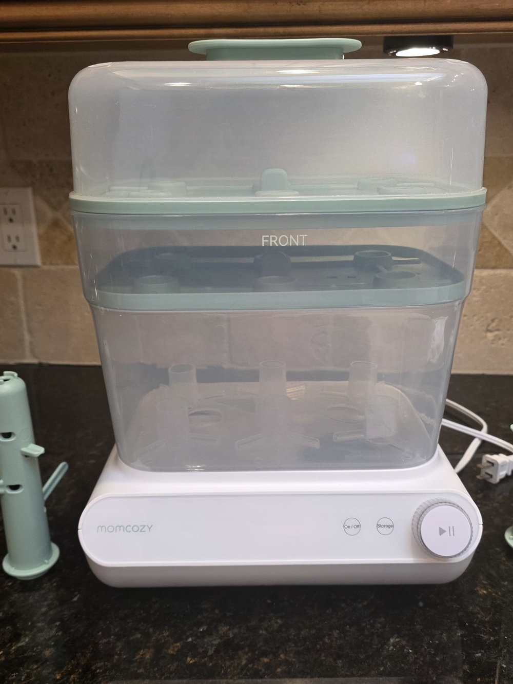 momcozy Baby Bottle Sterilizer & Dryer - Mint